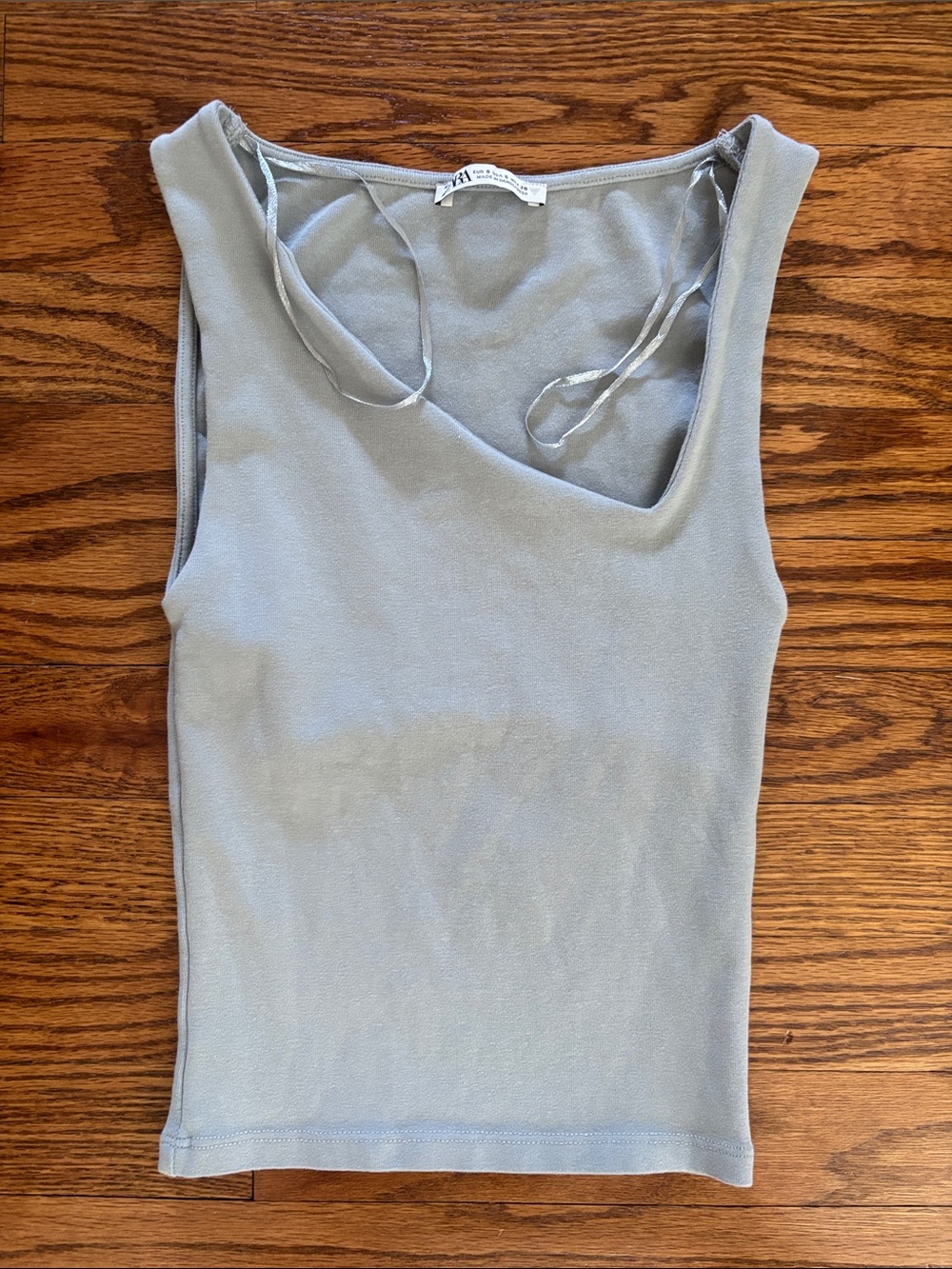 Zara Asymmetric Neck Tank Top